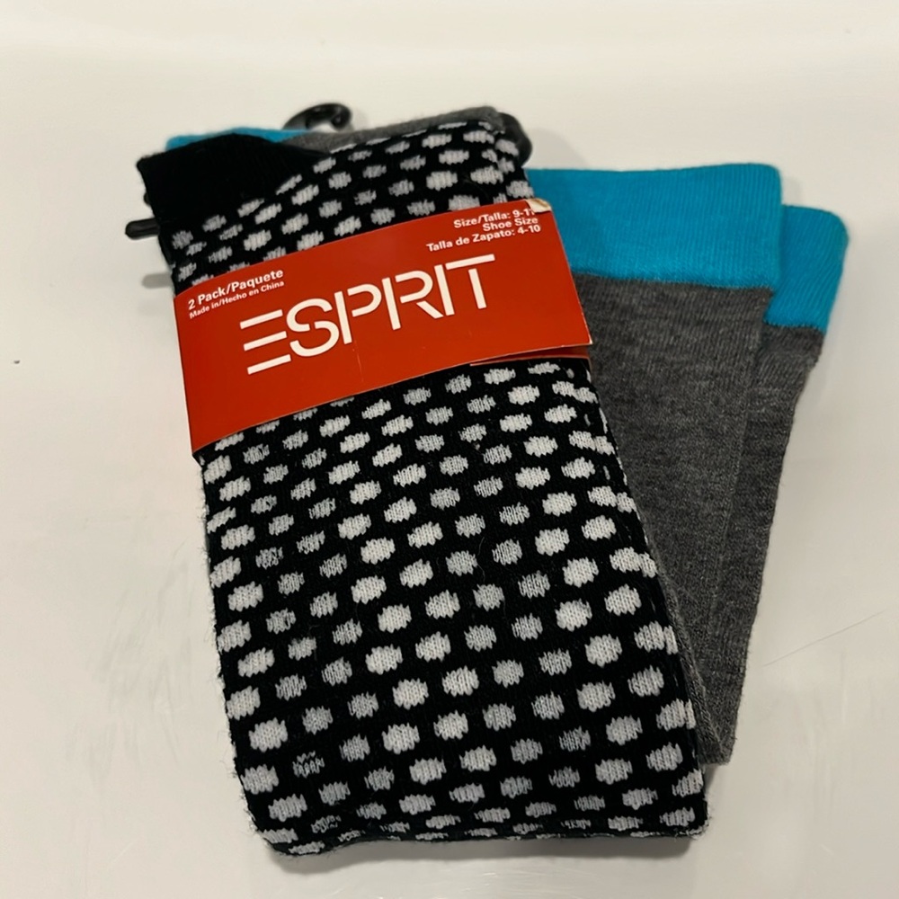 ESPRIT Boot Socks/ Knee Socks - NWT - Size 9-11 - Two pairs - Picture 3 of 8